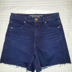 American Eagle Outfitters Blue Jean Shorts Casual Cut-Off Style